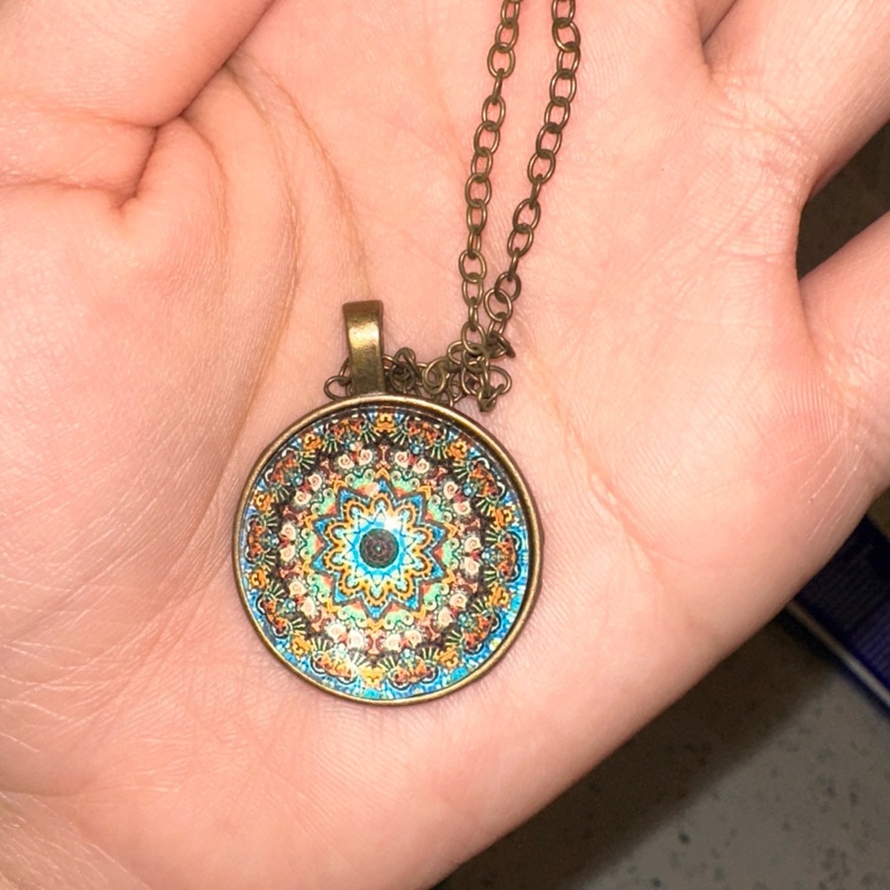 Bohemian Mandala Pendant Necklace